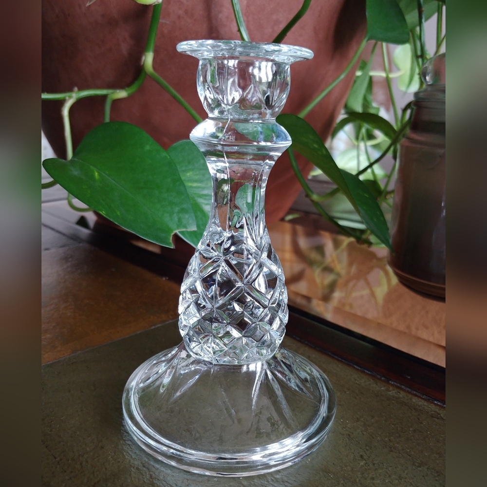 Vintage Crystal Candle Holder